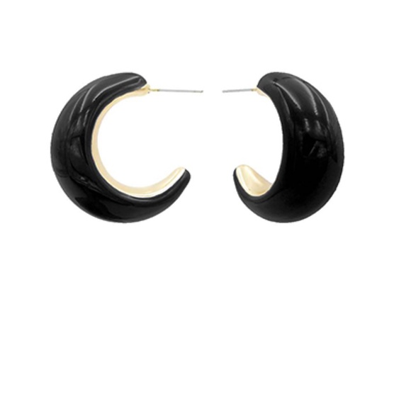 Color Coated Crescent Hoops - Picture 2 of 11